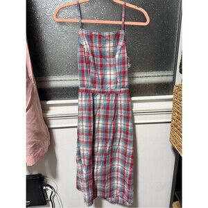 4th of July Red & Blue Plaid Sundress